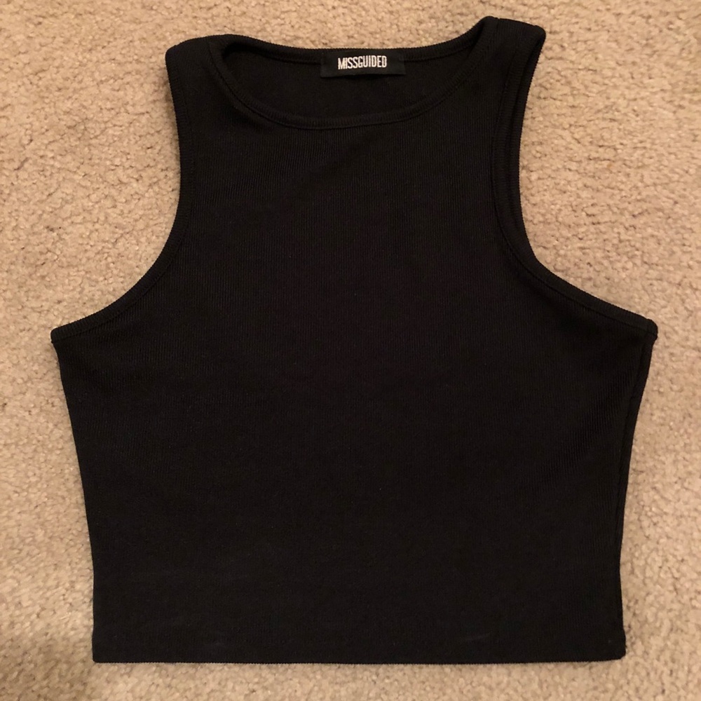 Missguided Sleeveless Crop Top Black